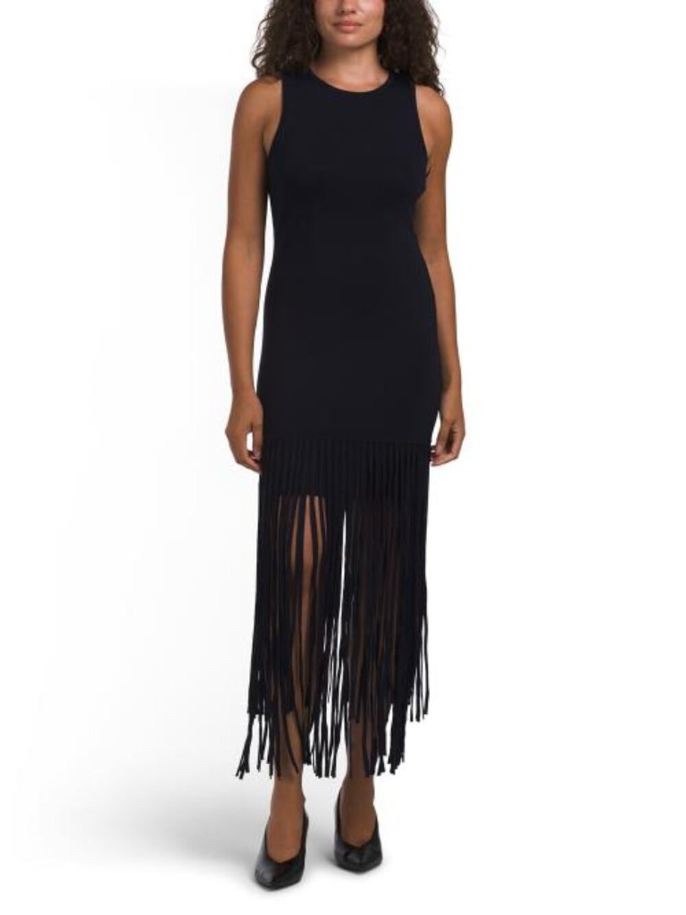 TOCCIN Racer Mini Dress With Fringe